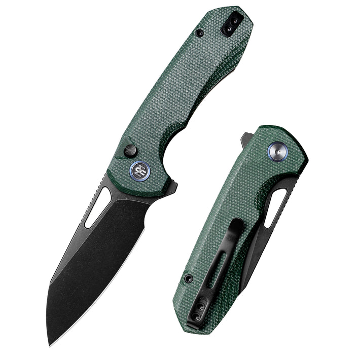 Remette RTCMLE RT-Camel (14C28N, Sheepsfoot, Titanium Plated Stonewashed, Micarta, Button Liner Lock) Folding Pocket Knife