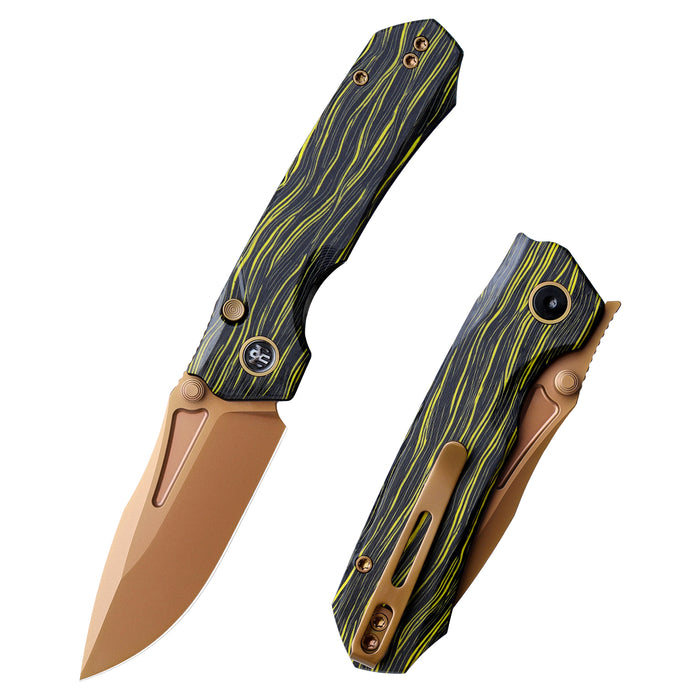 REMETTE RNGC9 RT-Rhino (14C28N, Copper TiNi, Drop Point, G10, Yellow/Black) Folding Knife