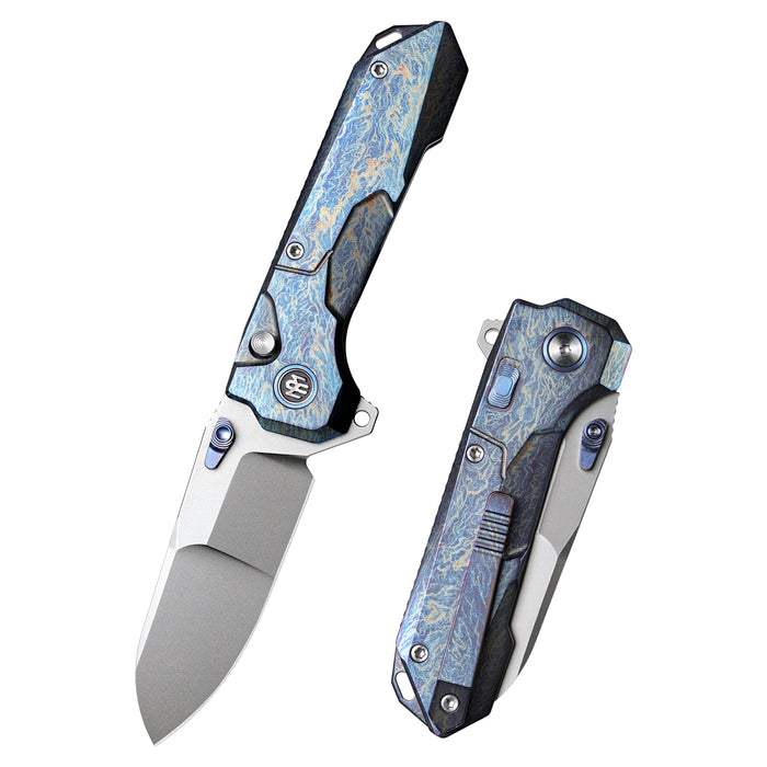 Remette RTCO-TC Cosmic (M390, Drop Point, Bead Blasted, Titanium, Button Liner Lock) Pocket Knife