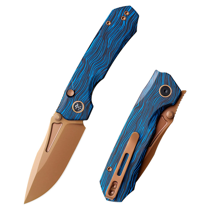 REMETTE RNGC7 RT-Rhino (14C28N, Copper TiNi, Drop Point, G10, Blue/Black) Folding Knife