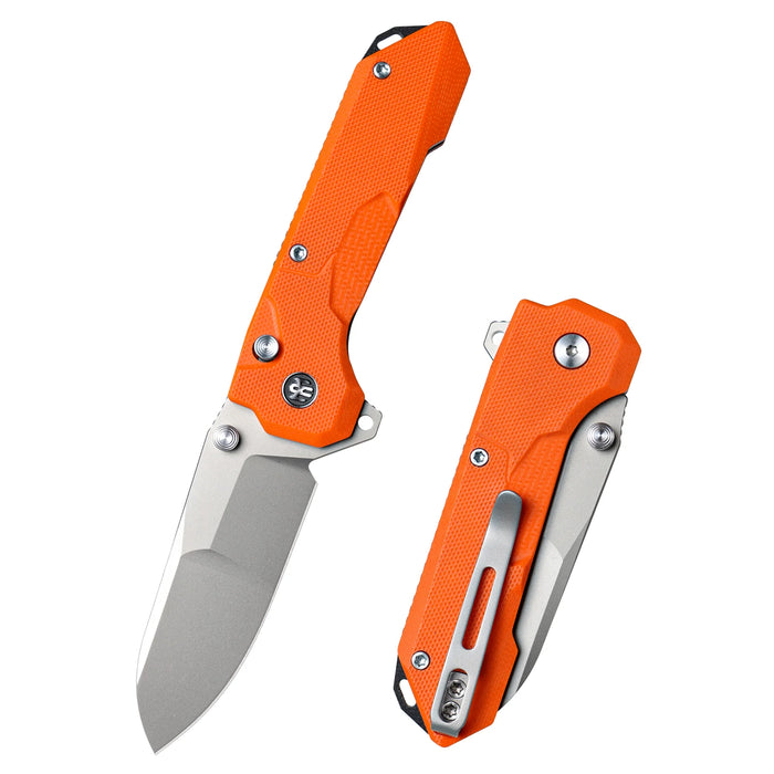 REMETTE RTCO-GO Cosmic (14C28N, Drop Point, Ceramic Sandblasting Effect, G10, Orange) Pocket Knife