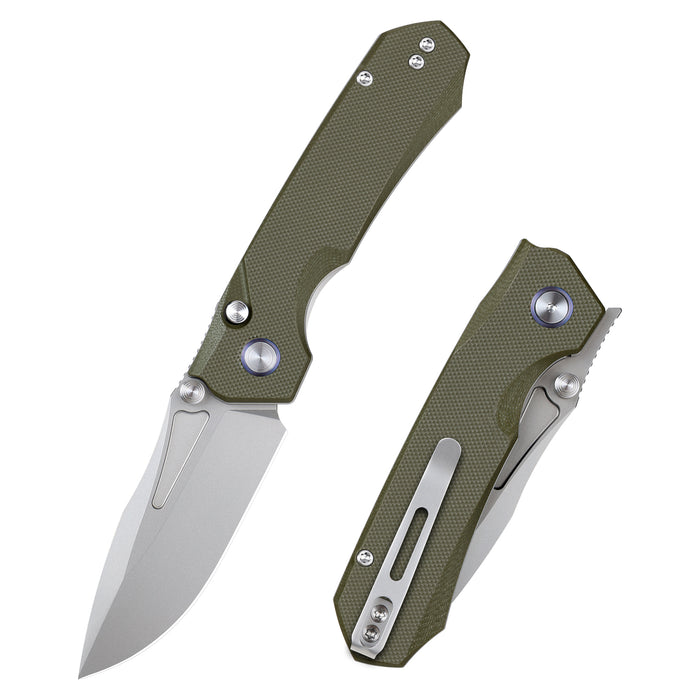 Remette MC25A RT-Rhino (14C28N, Drop Point, Stonewashed, Micarta) Pocket Knife