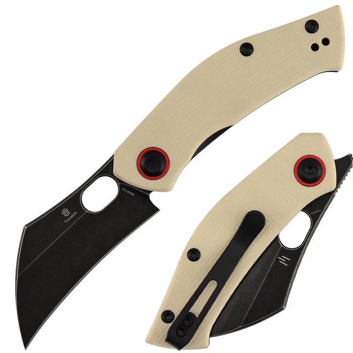 Tenable B2087A2 Osprey (Nitro-V, Recurved Hawkbill, Blackwash, Ivory White G10) Pocket Knife