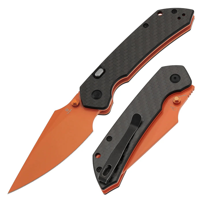 Tenable B1034H5 Fenrir (Nitro-V,  Harpoon, Orange Coated, Twill Carbon Fiber) Folding Knife