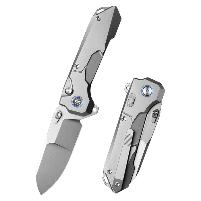 Remette RTCO-TT Cosmic (M390, Drop Point, Bead Blasted, Titanium, Button Liner Lock) Pocket Knife