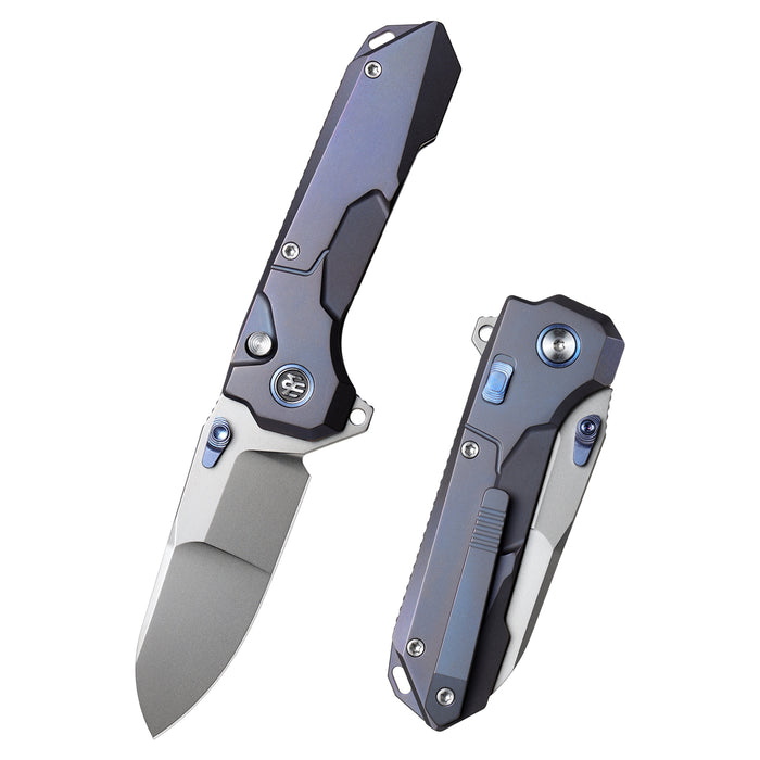 Remette RTCO-TB Cosmic (M390, Drop Point, Bead Blasted, Titanium, Button Liner Lock) Pocket Knife