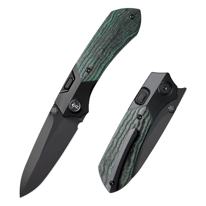 Remette RTPT-KBC RT-Meteor (M390, Drop Point, DLC, Titanium & Carbon Fiber, Button Liner Lock) Folding Pocket Knife