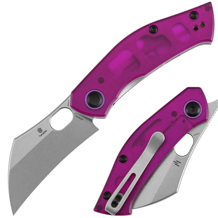 Tenable B2087A1 Osprey (Nitro-V, Recurved Hawkbill, Stonewashed, Purple PC) Pocket Knife