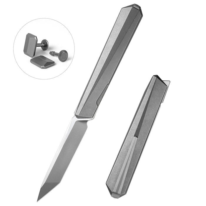 Remette EGA5 RT-ELIGO (M390, Tanto, Pearlescent, Titanium, Liner Lock) Pocket Knife