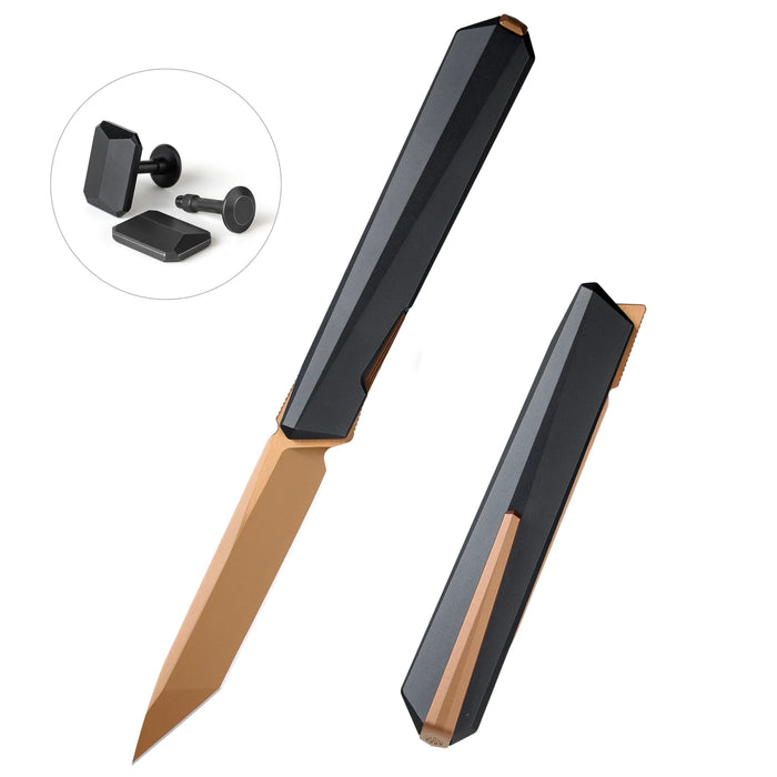 Remette EGA2 RT-ELIGO (M390, Tanto, Pearlescent, Titanium, Liner Lock) Pocket Knife
