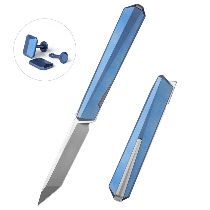 Remette EGA4 RT-ELIGO (M390, Tanto, Pearlescent, Titanium, Liner Lock) Pocket Knife
