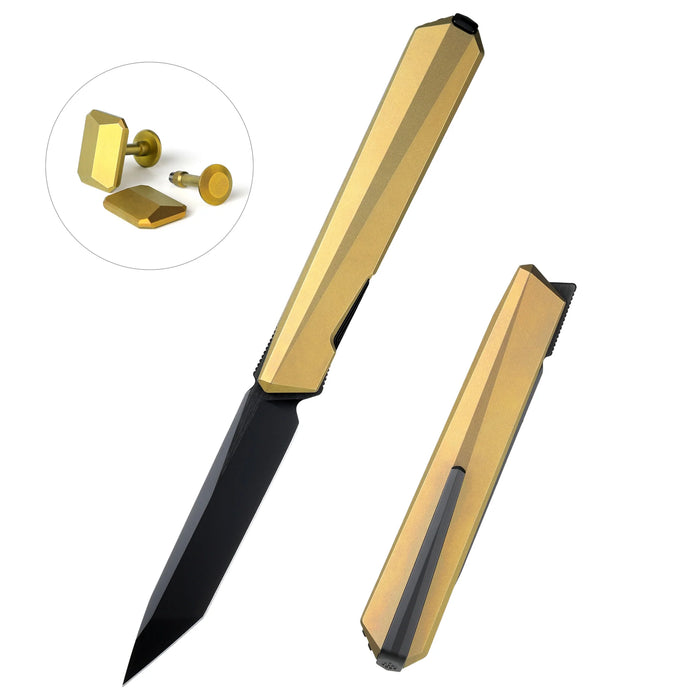 Remette EGA3 RT-ELIGO (M390, Tanto, Pearlescent, Titanium, Liner Lock) Pocket Knife