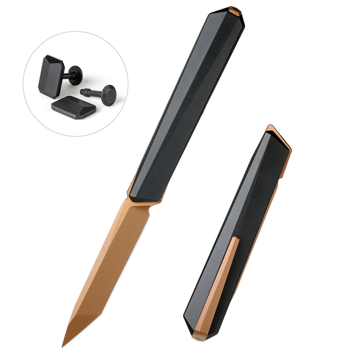 Remette EGB2 RT-ELIGO (M390, Tanto, Pearlescent, Titanium, Double Detent Lock) Pocket Knife