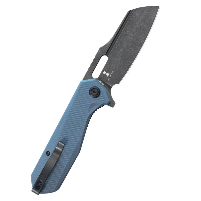 Kubey KU328K Atlas (14C28N, Sheepsfoot, Blackwash, Blue G10, Liner Lock) Folding Pocket Knife