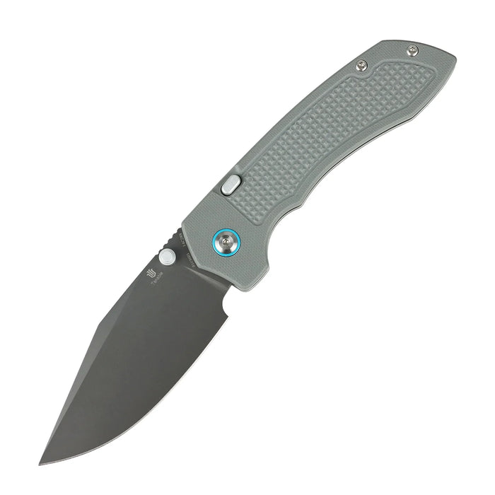 Tenable B1036H1 Entity (14C28N, Drop Point, Gray TiCn Coated, Gray G10) Folding Knife