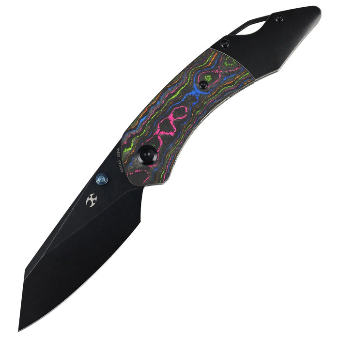 Kansept K1151A3 K9 (CPM S35VN, Modified Wharncliffe, Blackwash, 80S Camo Carbon & Blackwash Titanium) Folding Knife