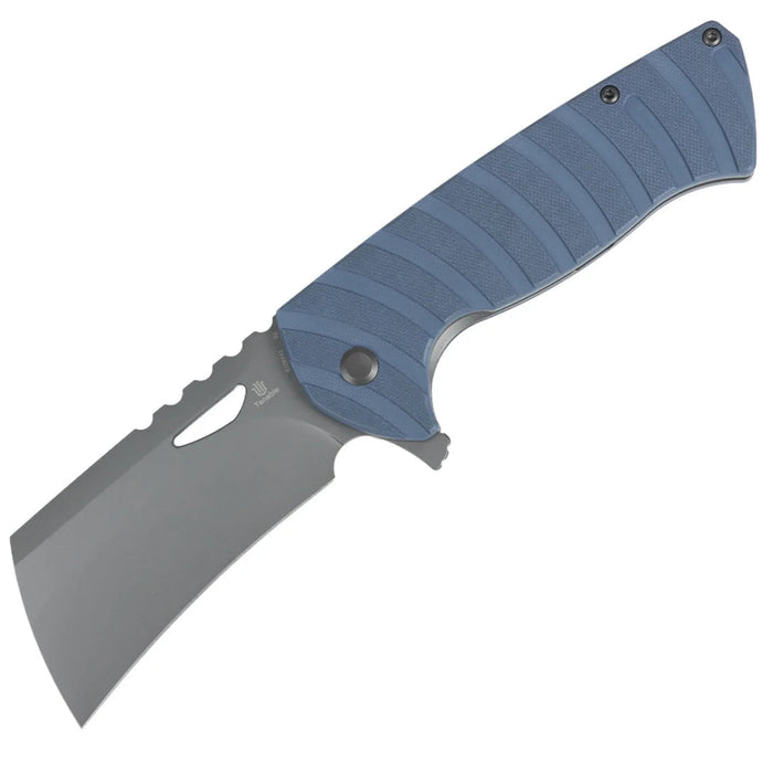 Tenable B1083A1 Leviathan (D2, Hawkbill Cleaver, Gray TiCn Coated, Slate Blue G10) Folding Knife
