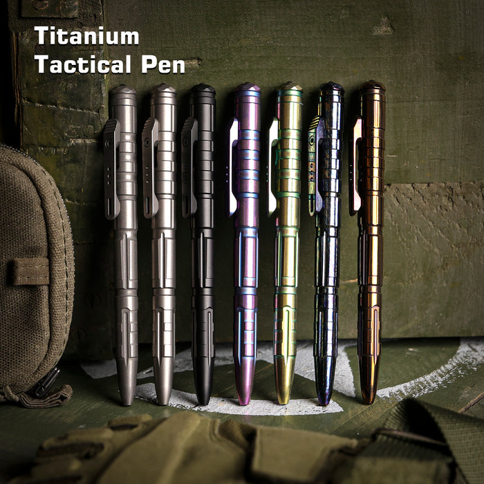 REMETTE RT-TP1E Tactical Slide Click Pen (Black Titanium, Glassbreaker) Tactical Pen