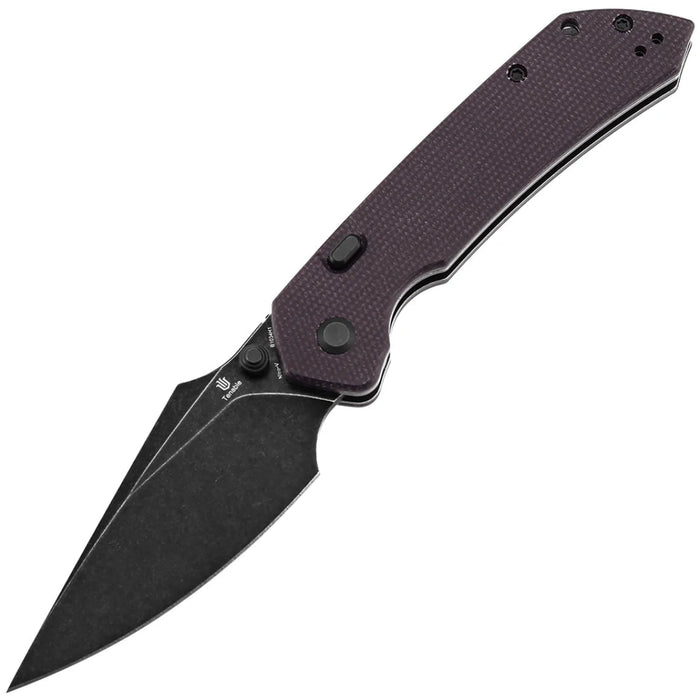 Tenable B1034H1 Fenrir (Nitro-V, Harpoon, Blackwashed, Micarta, Purple) Folding Knife