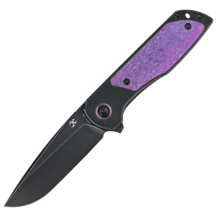 Kansept K2055A3 Ptarmigan (CPM S35VN, Drop Point, Blackwash, Blackwash Titanium, Purple Crystallized Titanium) Pocket Knife