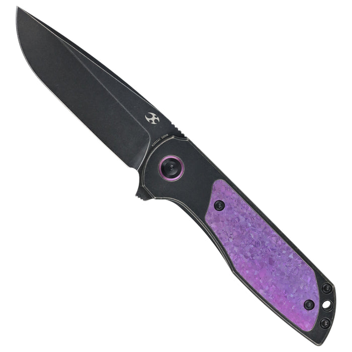 Kansept K2055A3 Ptarmigan (CPM S35VN, Drop Point, Blackwash, Blackwash Titanium, Purple Crystallized Titanium) Pocket Knife