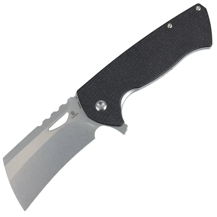 Tenable B1083A3 Leviathan (D2, Hawkbill Cleaver, Stonewashed, Black Micarta) Folding Knife