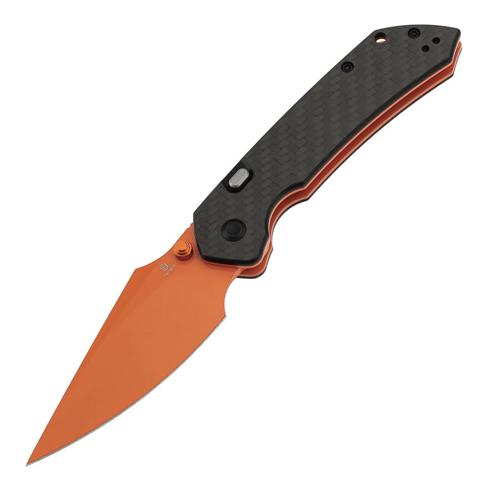 Tenable B1034H5 Fenrir (Nitro-V,  Harpoon, Orange Coated, Twill Carbon Fiber) Folding Knife