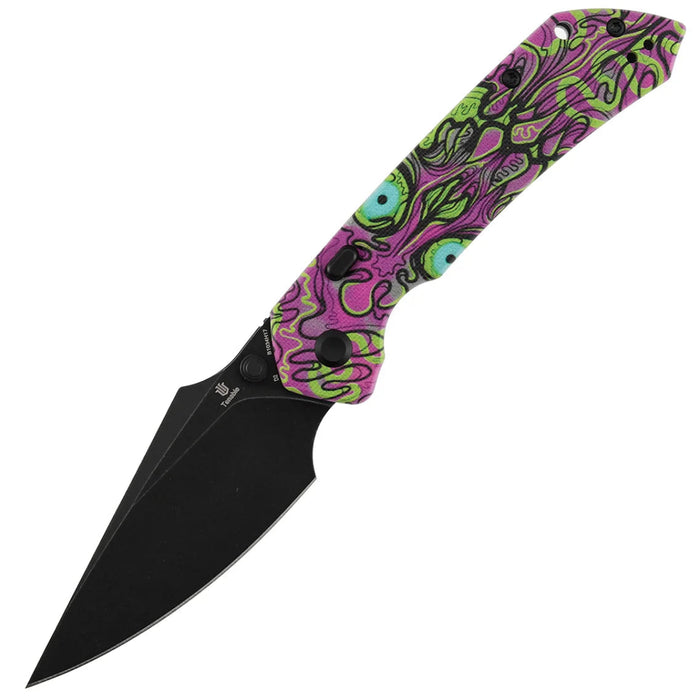 Tenable B1034H17 Fenrir (D2, Harpoon, Blackwash, Jade G10 with Purple Undead Print) Folding Knife