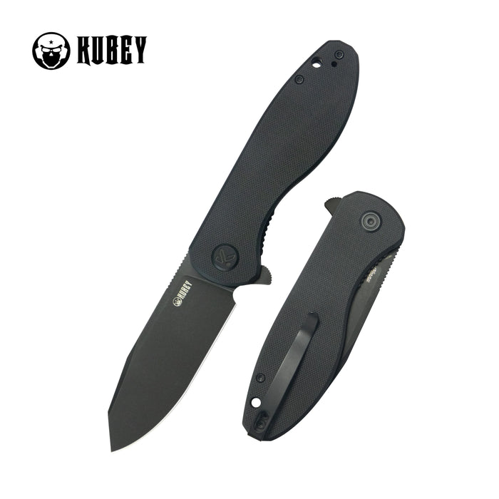 Kubey KU358N Master Chief (14C28N, Reverse Tanto, Blackwash, Beadblast, Blackout G10, Liner Lock) Folding Pocket Knife