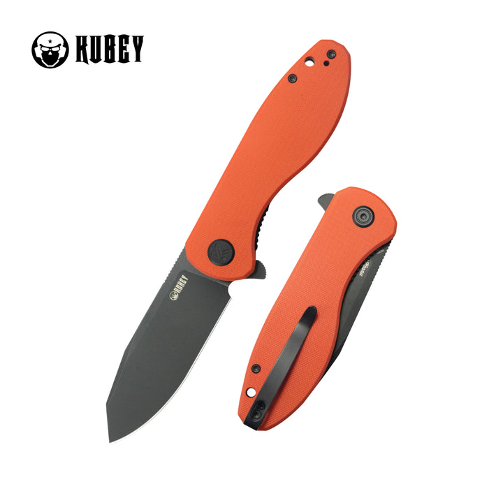 Kubey KU358O Master Chief (14C28N, Reverse Tanto, Blackwash, Orange G10, Liner Lock) Folding Pocket Knife