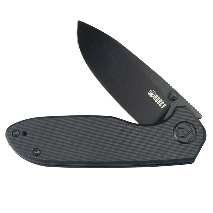 Kubey KU342E Belus (AUS-10, Drop Point, Blackwash, Black G10, Liner Lock) Folding Pocket Knife