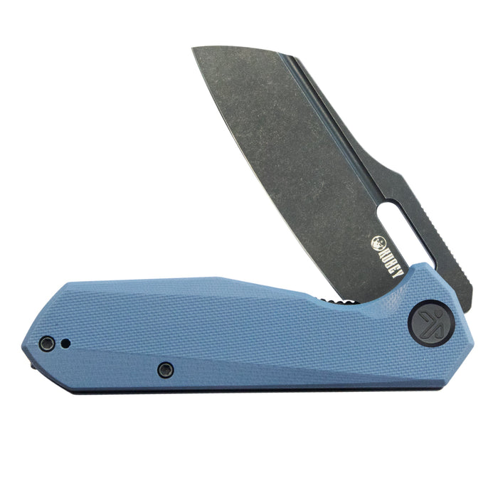 Kubey KU328K Atlas (14C28N, Sheepsfoot, Blackwash, Blue G10, Liner Lock) Folding Pocket Knife