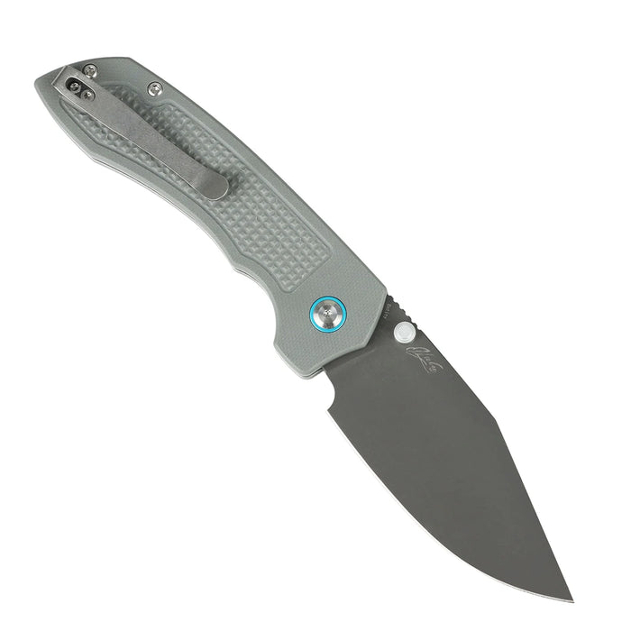 Tenable B1036H1 Entity (14C28N, Drop Point, Gray TiCn Coated, Gray G10) Folding Knife