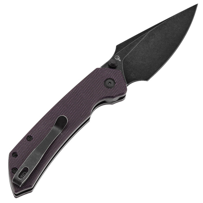 Tenable B1034H1 Fenrir (Nitro-V, Harpoon, Blackwashed, Micarta, Purple) Folding Knife