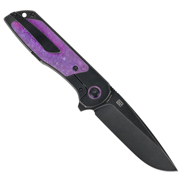 Kansept K2055A3 Ptarmigan (CPM S35VN, Drop Point, Blackwash, Blackwash Titanium, Purple Crystallized Titanium) Pocket Knife