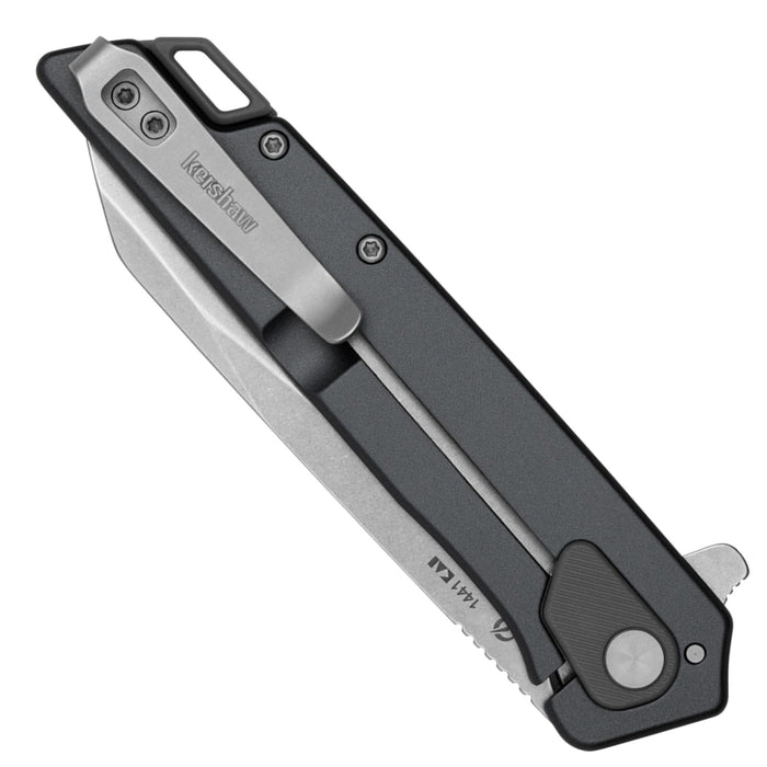 Kershaw 1441 Misdirect XL (4Cr14, Reverse Tanto, Stonewashed, Gray Stainless Steel, Frame Lock) Pocket Knife