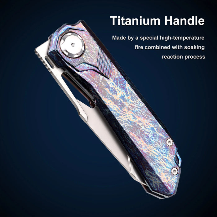 Remette RTT1-TX Peregrine Falcon (M390, Reverse Tanto, Satin, Titanium) Pocket Knife