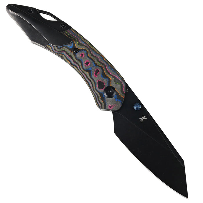 Kansept K1151A3 K9 (CPM S35VN, Modified Wharncliffe, Blackwash, 80S Camo Carbon & Blackwash Titanium) Folding Knife
