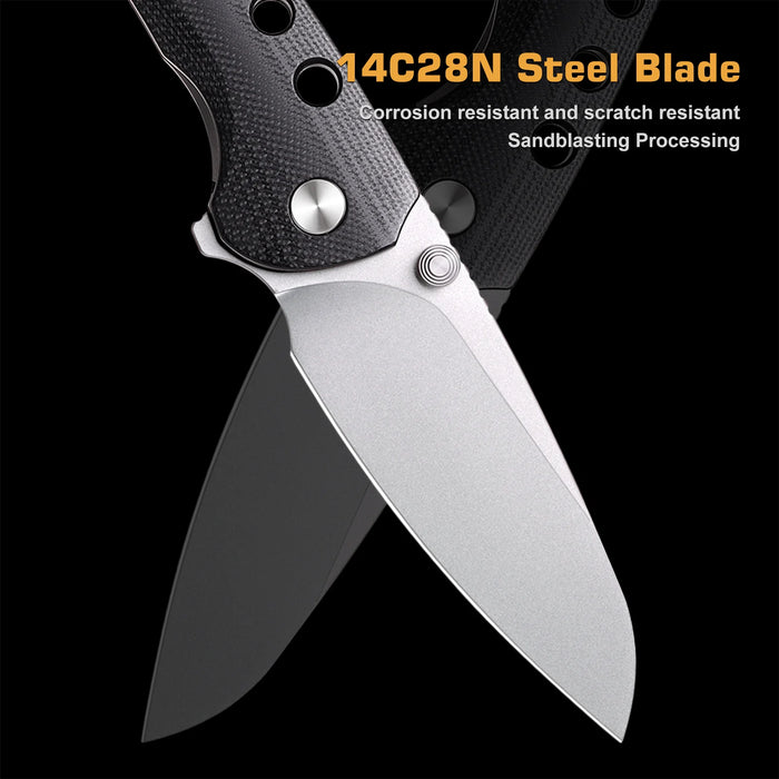 REMETTE RT-BEE-G (14C28N, Sheepsfoot, Ceramic Finish, G10, Black) Pocket Knife