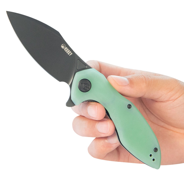 Kubey KUB236Q Noble (14C28N, Clip Point, Blackwash, Jade G10, Liner Lock) Folding Pocket Knife