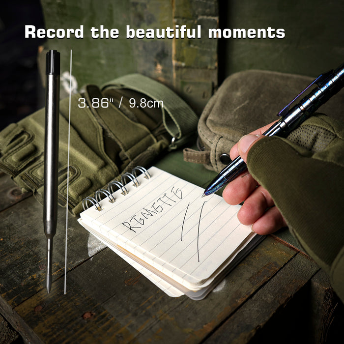 REMETTE RT-TP1L Tactical Slide Click Pen (Titanium, Entropic Anodized, Glassbreaker) Tactical Pen
