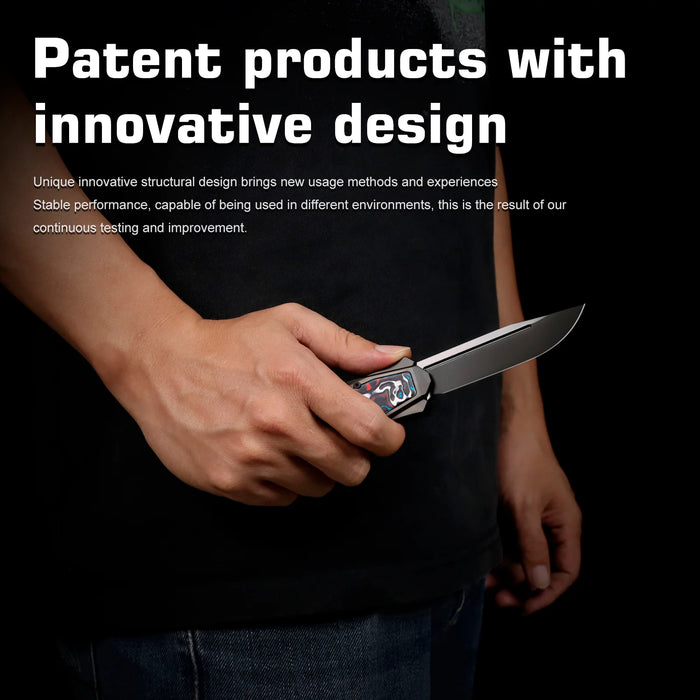 Remette ZL101B5 RT-Swordfish (M390, Clip Point, DLC, Titanium/Carbon Fiber) Gravity Knife