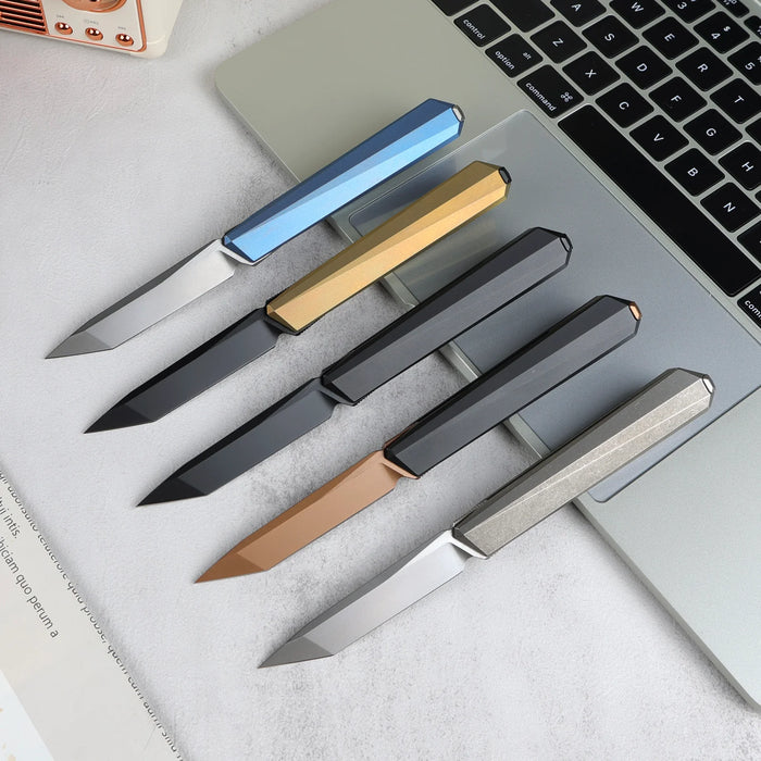 Remette EGA3 RT-ELIGO (M390, Tanto, Pearlescent, Titanium, Liner Lock) Pocket Knife