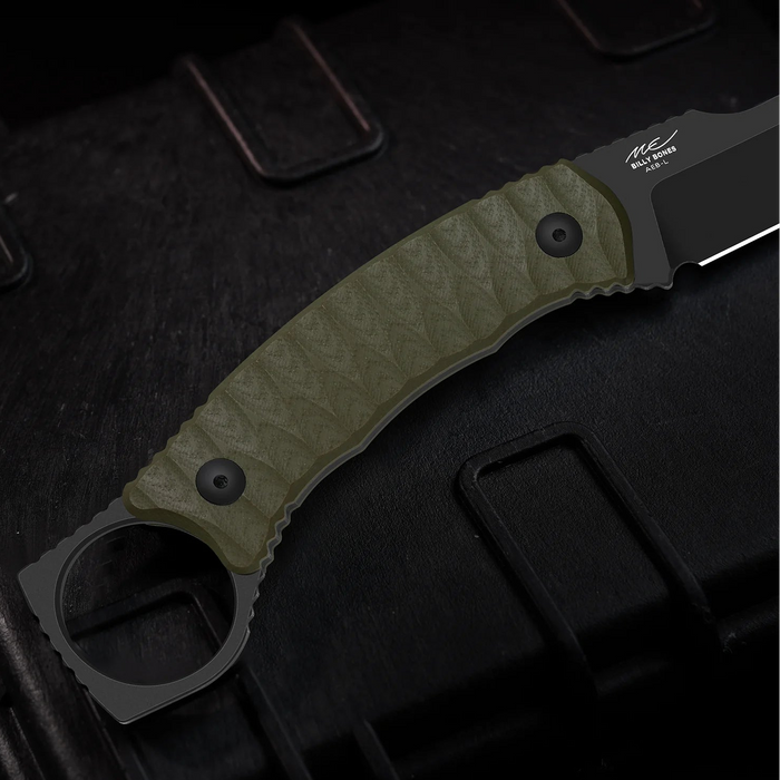 Kizer 1115A2 Billy Bones (AEB-L, Drop Point, Gray PVD, Stonewashed, G10) Fixed Blade Knife