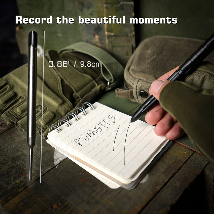 REMETTE RT-TP1E Tactical Slide Click Pen (Black Titanium, Glassbreaker) Tactical Pen
