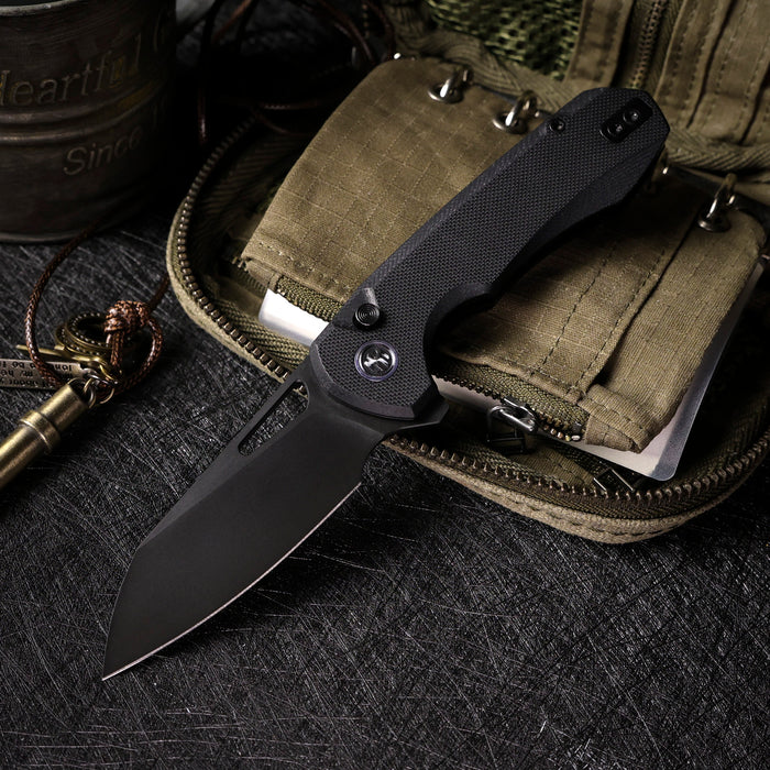 Remette RTCMLA RT-Camel (14C28N, Sheepsfoot, Titanium Plated, G10, Button Liner Lock) Folding Pocket Knife
