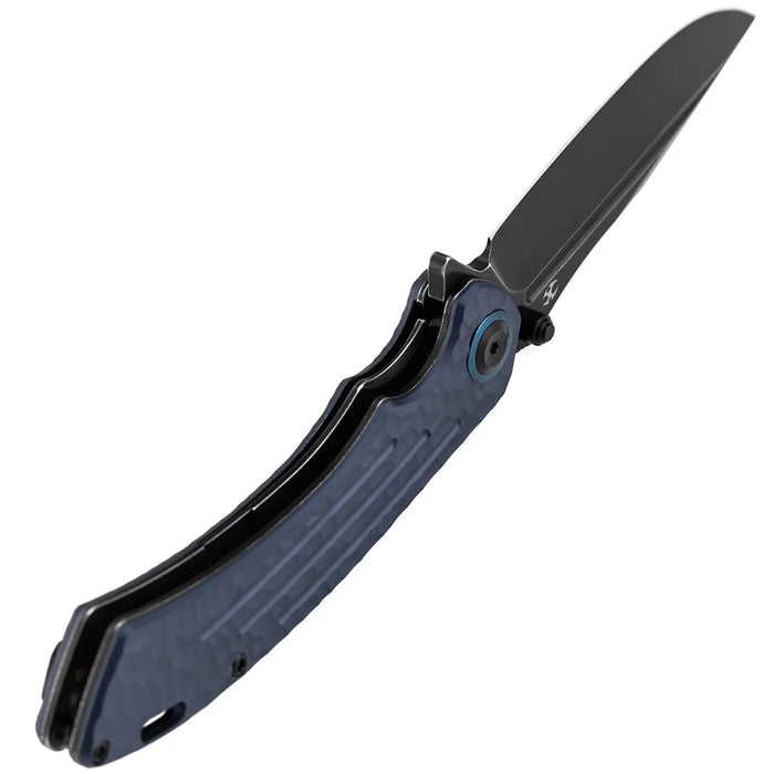 Kansept K1032A6 Pretatout (CPM S35VN, Drop Point, Blackwash, Purple Aluminum with Rock Texture) Folding Knife