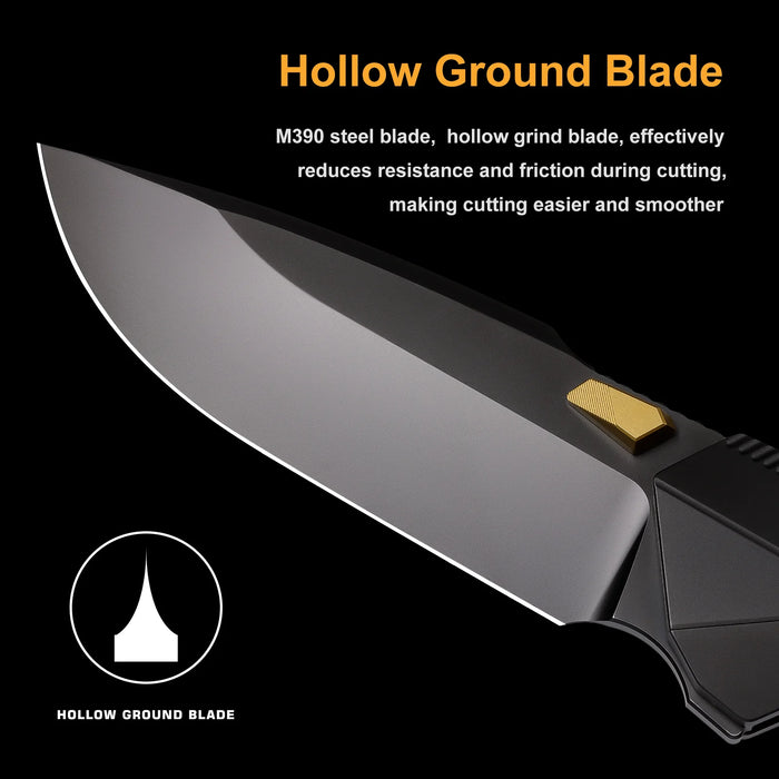 Remette RT-WK1-F Disassembly (M390, Drop Point, DLC, Titanium) Pocket Knife