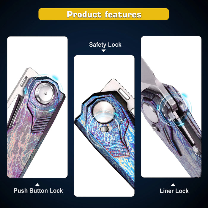 Remette RTT1-TX Peregrine Falcon (M390, Reverse Tanto, Satin, Titanium) Pocket Knife