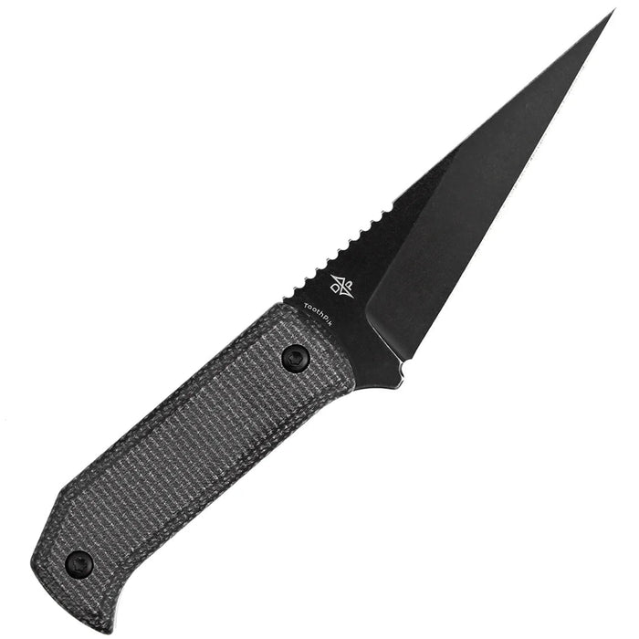 Tenable G020A4 ToothPik (14C28N, Modified Kiridashi, Blackwash, Black Micarta) Fixed Blade Knife